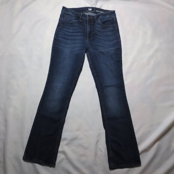 LEE RIDERS womens JEANS blue DENIM mid-rise BOOTCUT stretch SIZE 10 - Picture 1 of 12